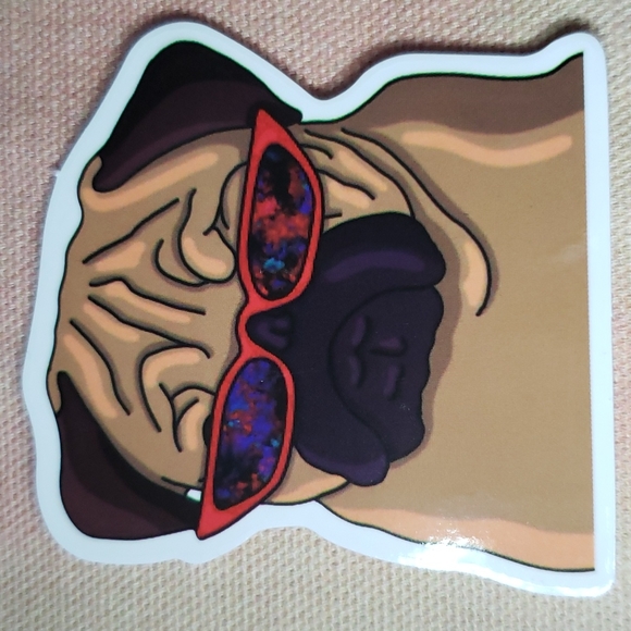 (J) Pug Dog Sticker Doggie Dog Mom Puppy - Picture 1 of 5